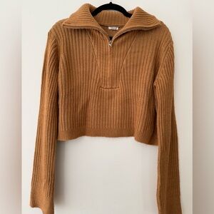 Tularosa, Lovelle Zip Up Sweater in Camel